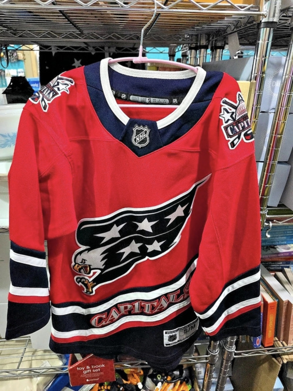 Reebok Washington Capitals NHL jersey Capitals NHL Jersey Red Navy Size